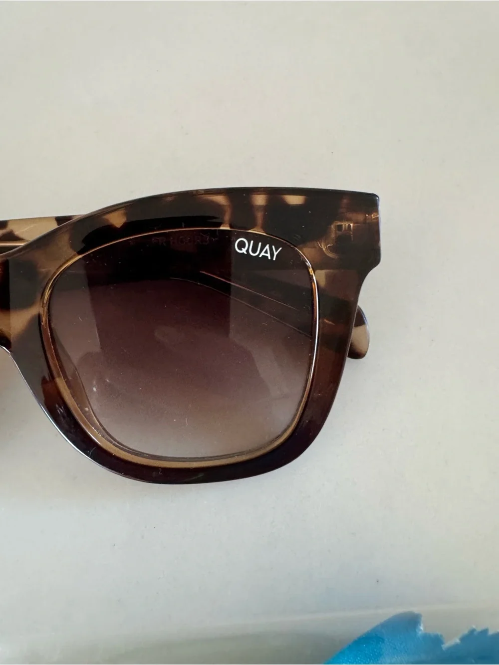 Quay Australia Tortoise Shell Sunglasses with Brown Gradient Lenses